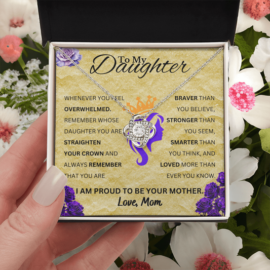 Straighten Your Crown -Love Knot Necklace