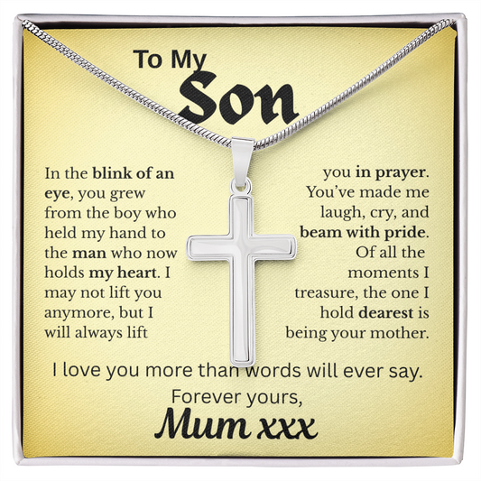 Forever In My Heart -Son Artisan Cross Necklace