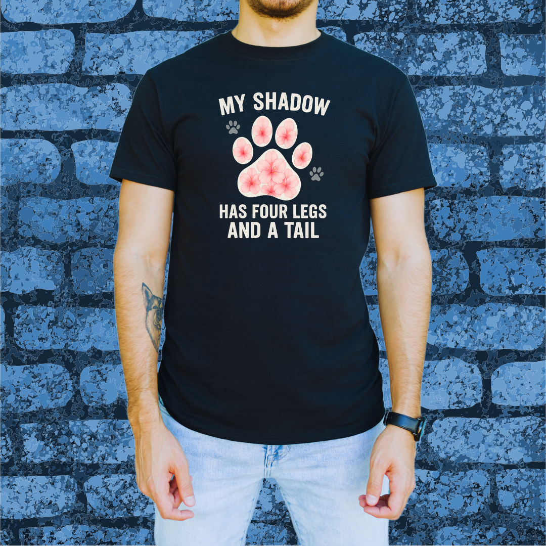 Pink Floral Cat Paw Graphic Tee