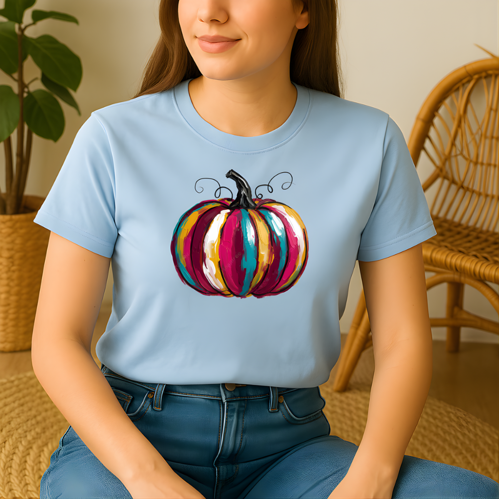 Colorful Watercolor Pumpkin T-Shirt