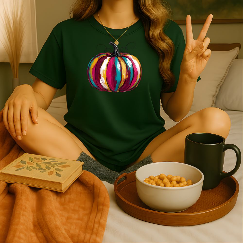 Colorful Watercolor Pumpkin T-Shirt