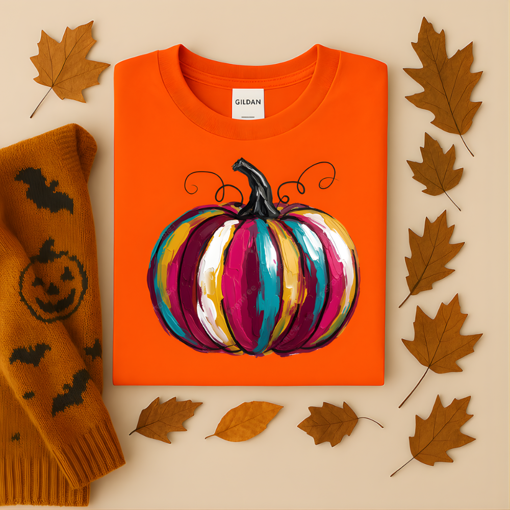 Colorful Watercolor Pumpkin T-Shirt