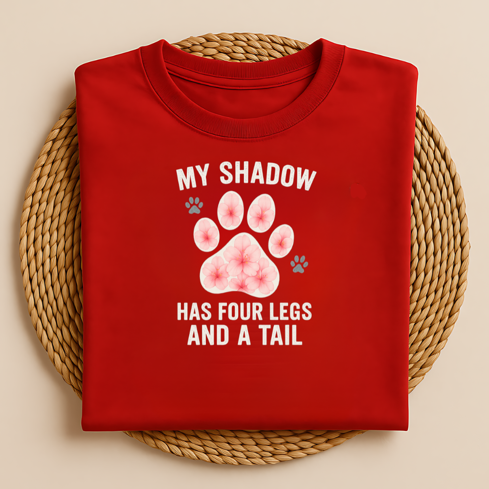 Pink Floral Cat Paw Graphic Tee