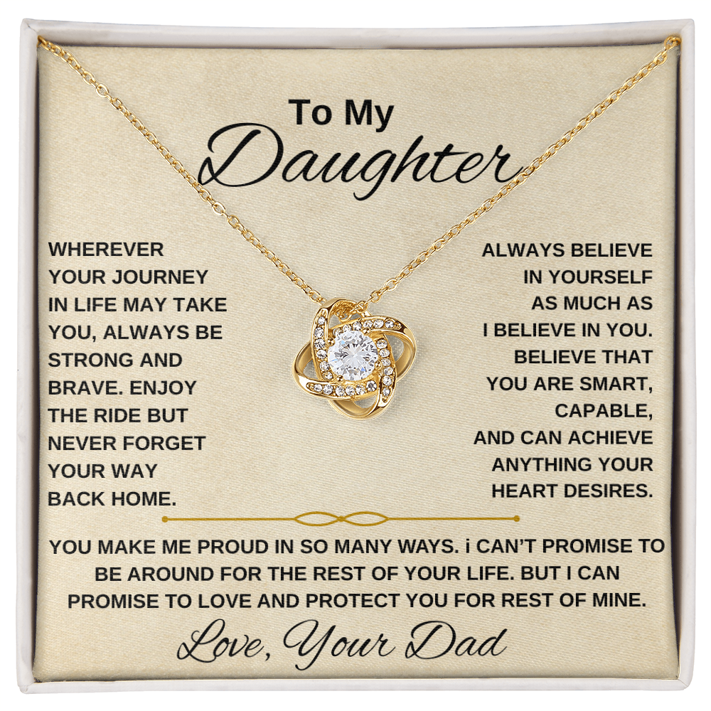 Your Journey In Life -Daughter Love Knot Necklace