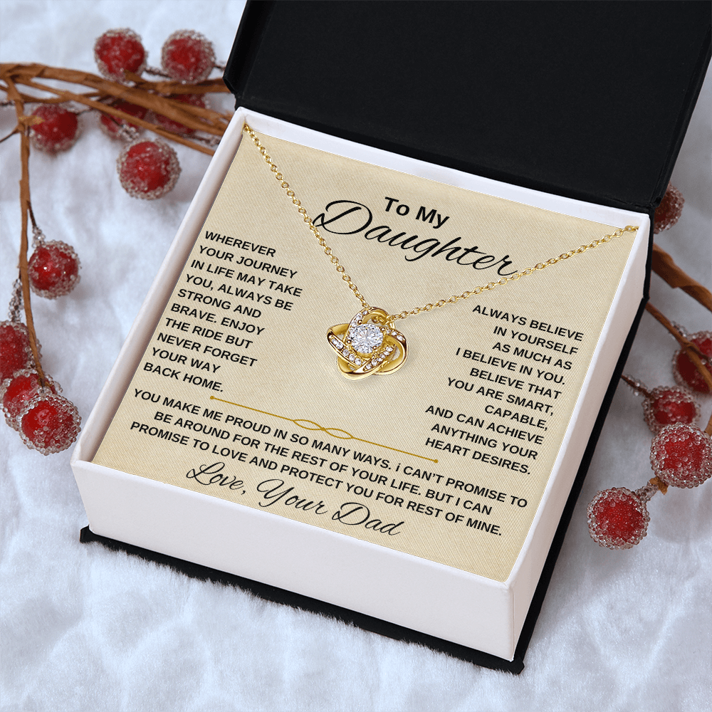 Your Journey In Life -Daughter Love Knot Necklace