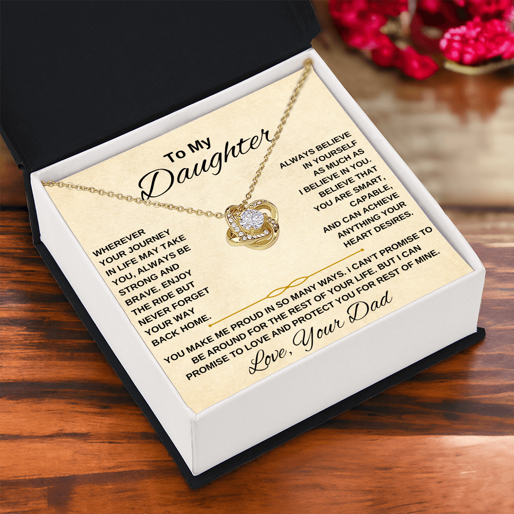 Your Journey In Life -Daughter Love Knot Necklace