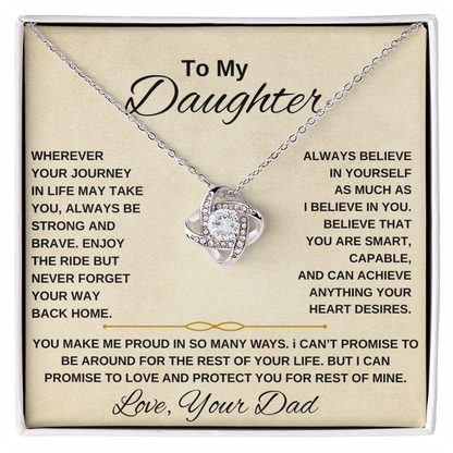 Your Journey In Life -Daughter Love Knot Necklace