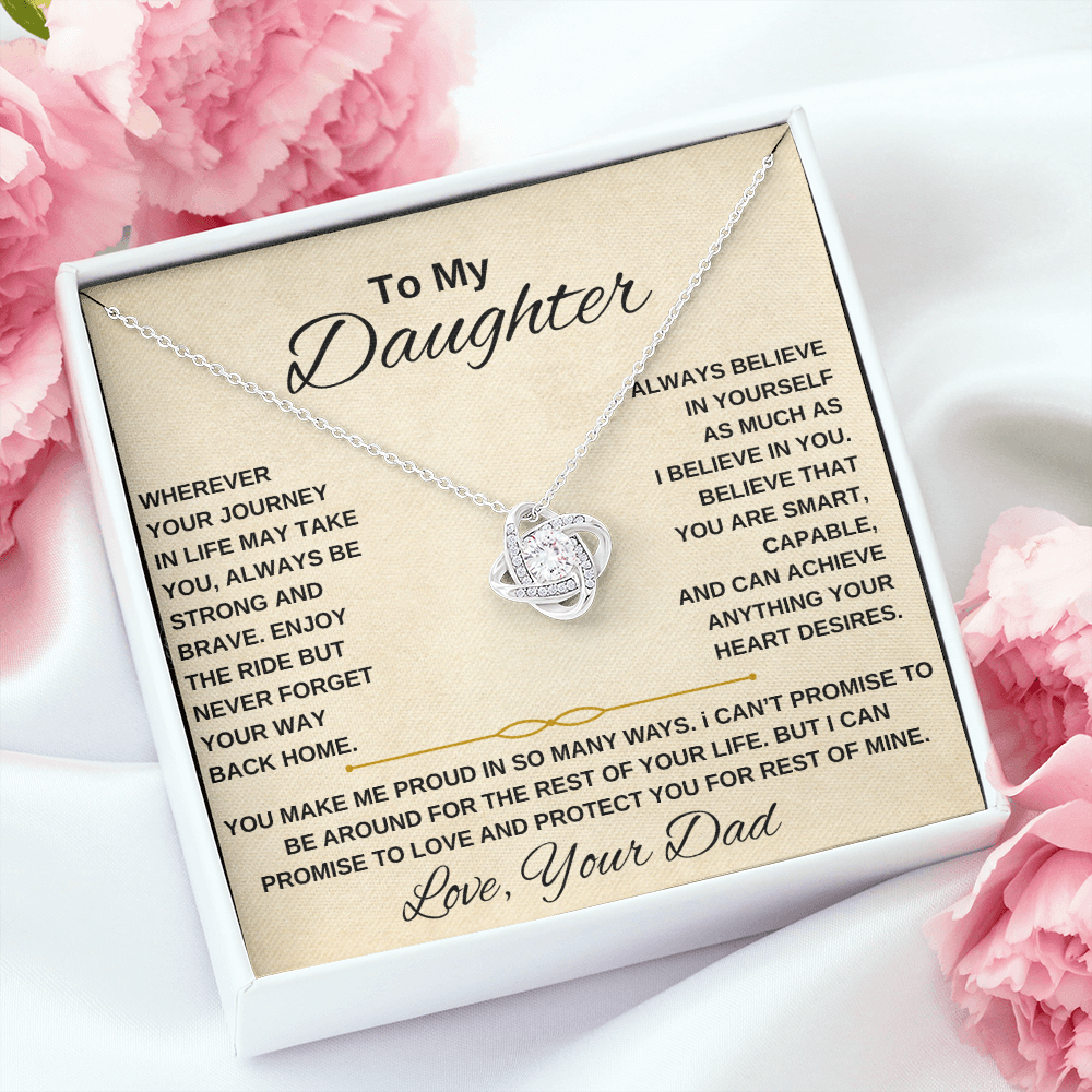 Your Journey In Life -Daughter Love Knot Necklace