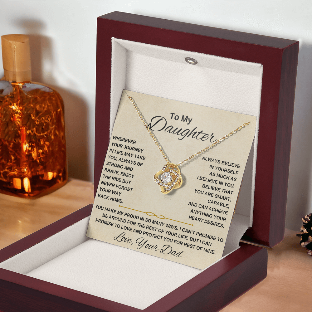 Your Journey In Life -Daughter Love Knot Necklace