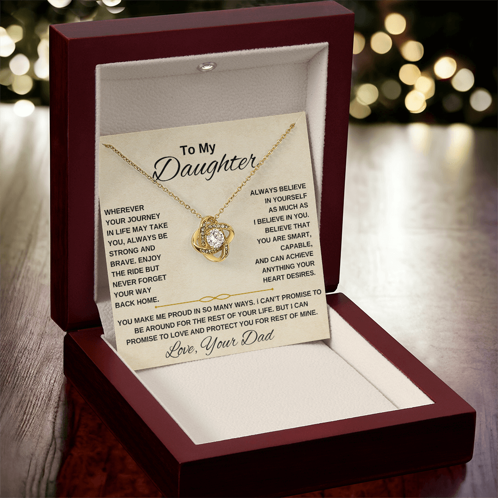 Your Journey In Life -Daughter Love Knot Necklace