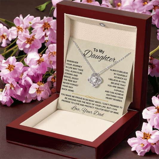 Your Journey In Life -Daughter Love Knot Necklace