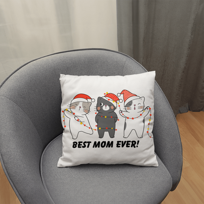 Best Cat Mom Pillow