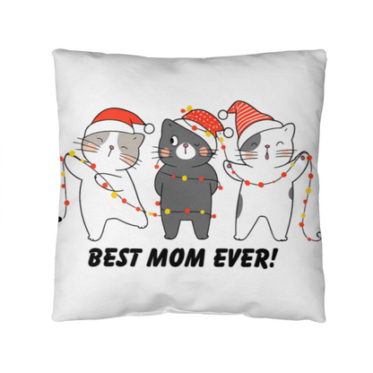 Best Cat Mom Pillow