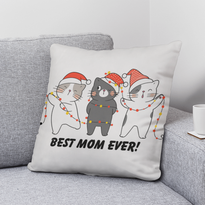 Best Cat Mom Pillow