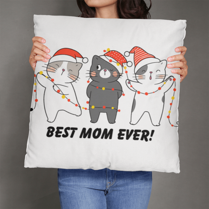 Best Cat Mom Pillow