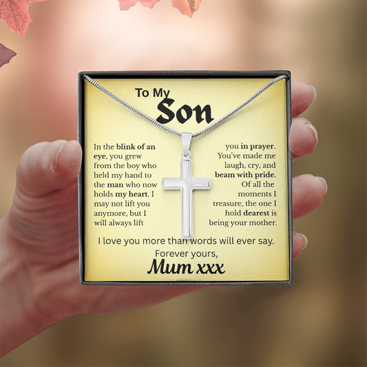 Forever In My Heart -Son Artisan Cross Necklace