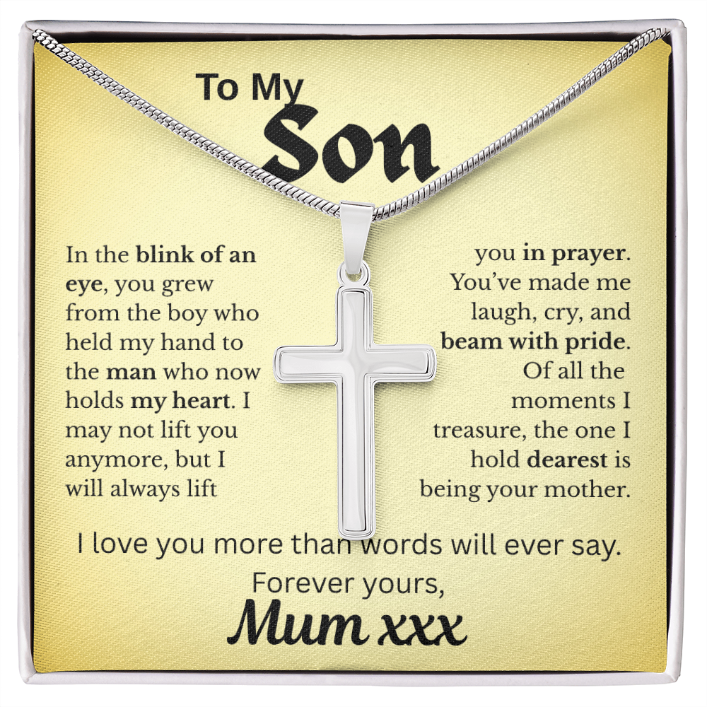 Forever In My Heart -Son Artisan Cross Necklace