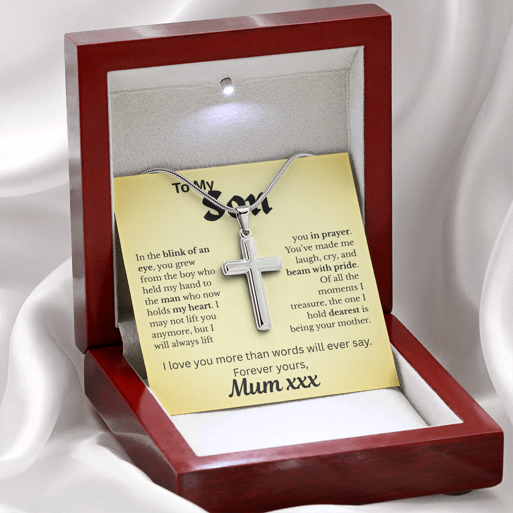 Forever In My Heart -Son Artisan Cross Necklace