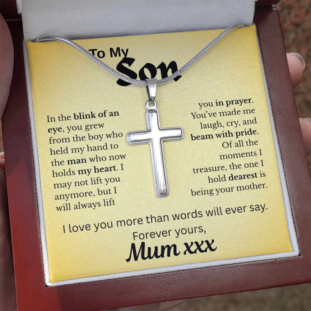 Forever In My Heart -Son Artisan Cross Necklace