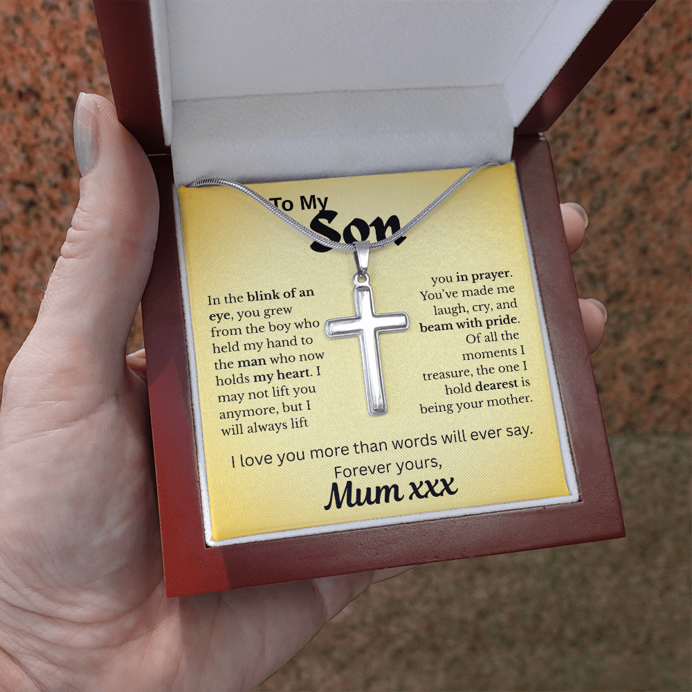 Forever In My Heart -Son Artisan Cross Necklace